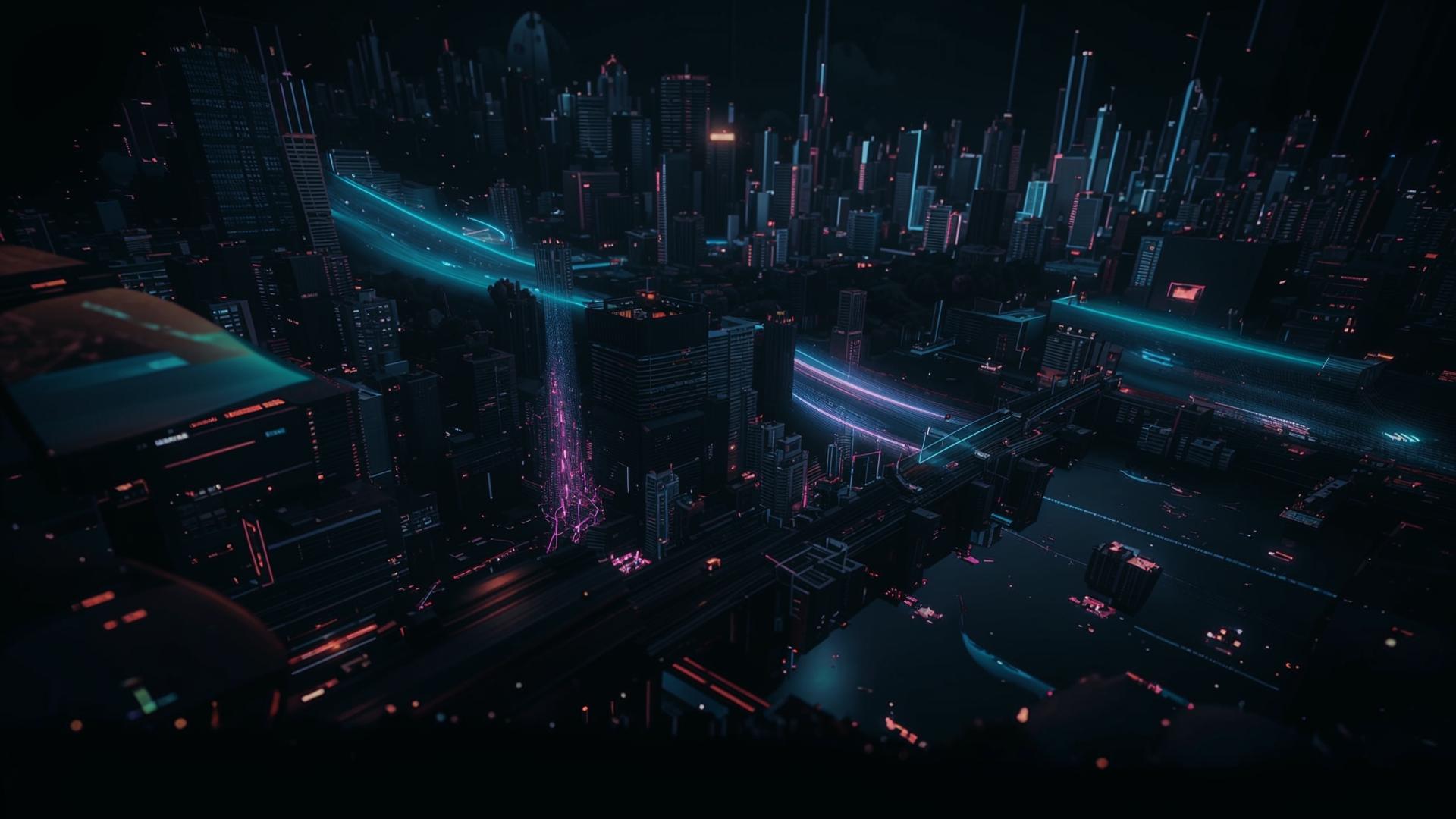 Ambient particle background in hero section